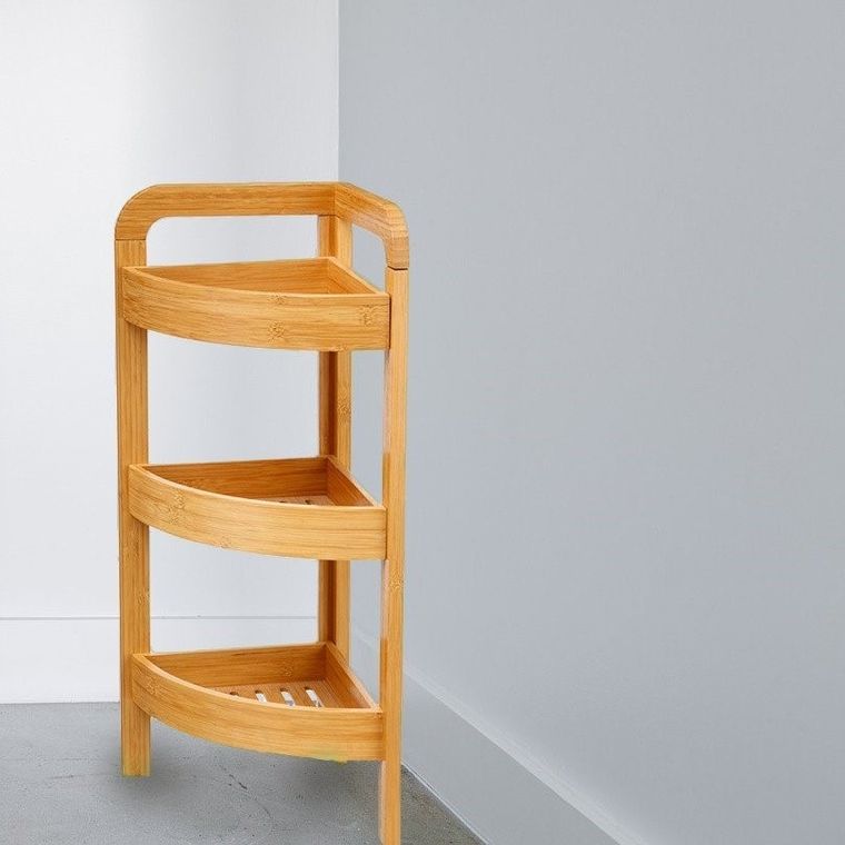 5five Simply Smart, regał bambusowy do łazienki, narożny