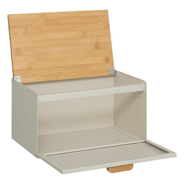 5five Simply Smart, Sensia, metalowy chlebak z bambusową pokrywą