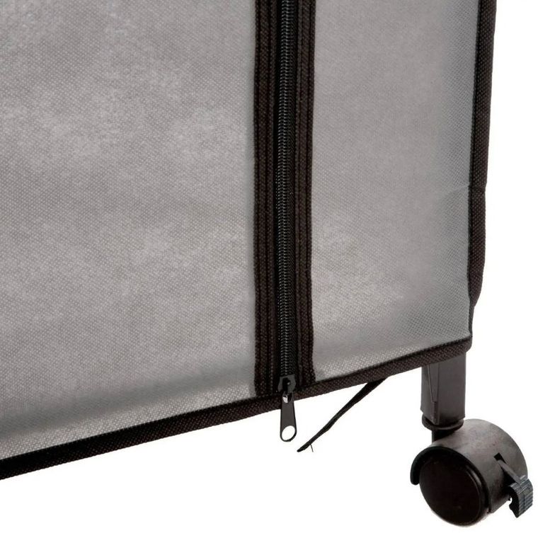 5five Simply Smart, szafa tekstylna na ubrania, 118-48-168 cm, czarna