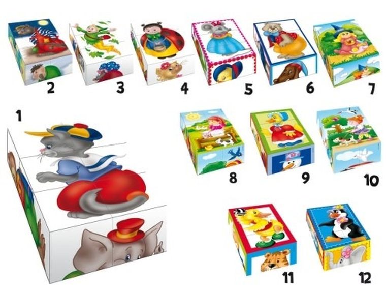 Adamigo, klocki obrazkowe, 6 elementów