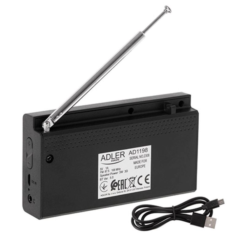 Adler, radio przenośne, LCD