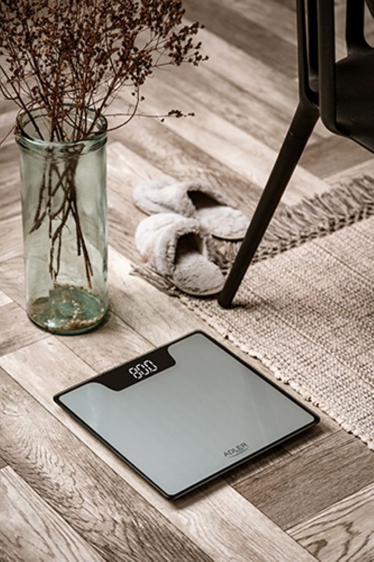 Adler, waga łazienkowa, AD8174s, srebrna