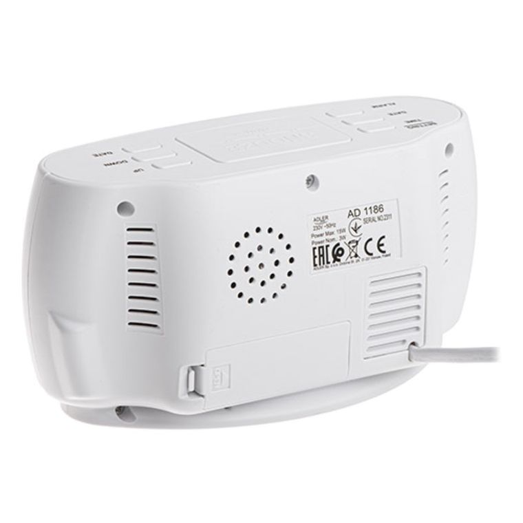 Adler, zegar z budzikiem, pomiarem temperatury i wilgotności