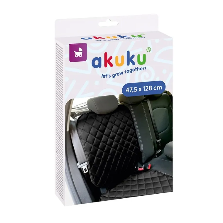 Akuku, mata pod fotelik samochodowy, długa, czarna