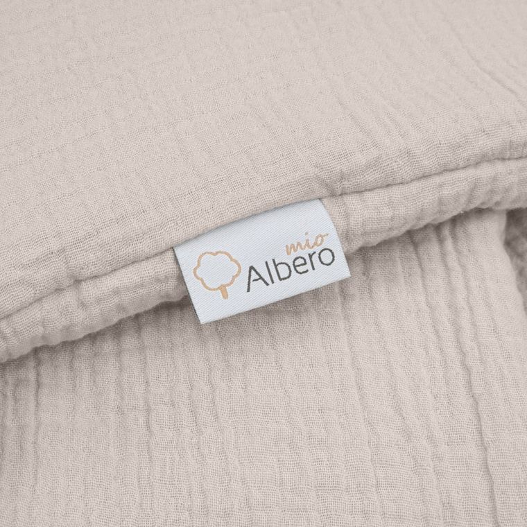 Albero Mio, otulacz muślinowy do fotelika, ocieplany, beż
