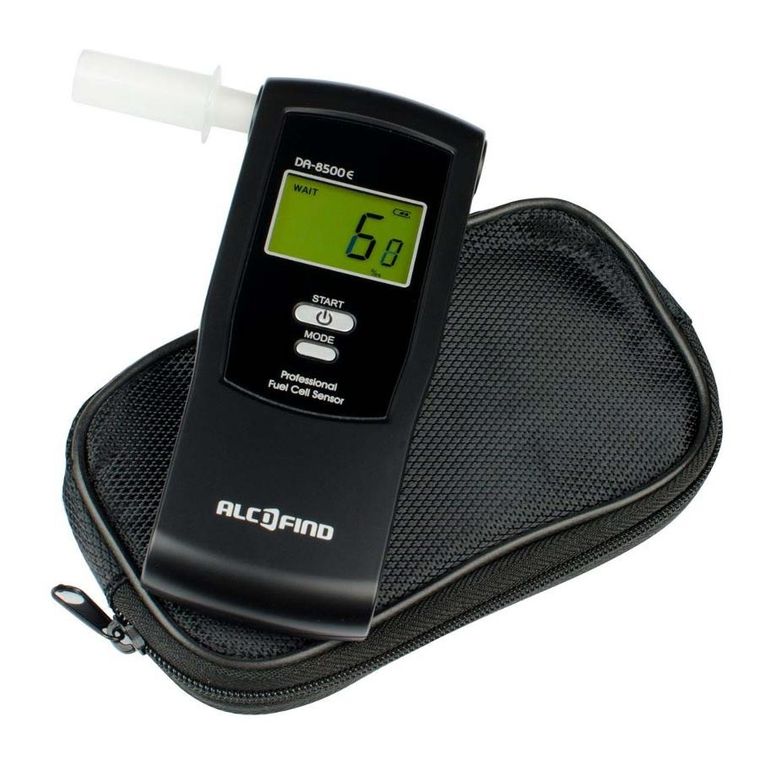 AlcoFind, alkomat elektrochemiczny, DA 8500E + ustniki