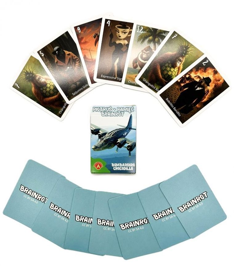Alexander, Piotruś + Pamięć, Brainrot, Bombardiro Crocodillo, gra karciana