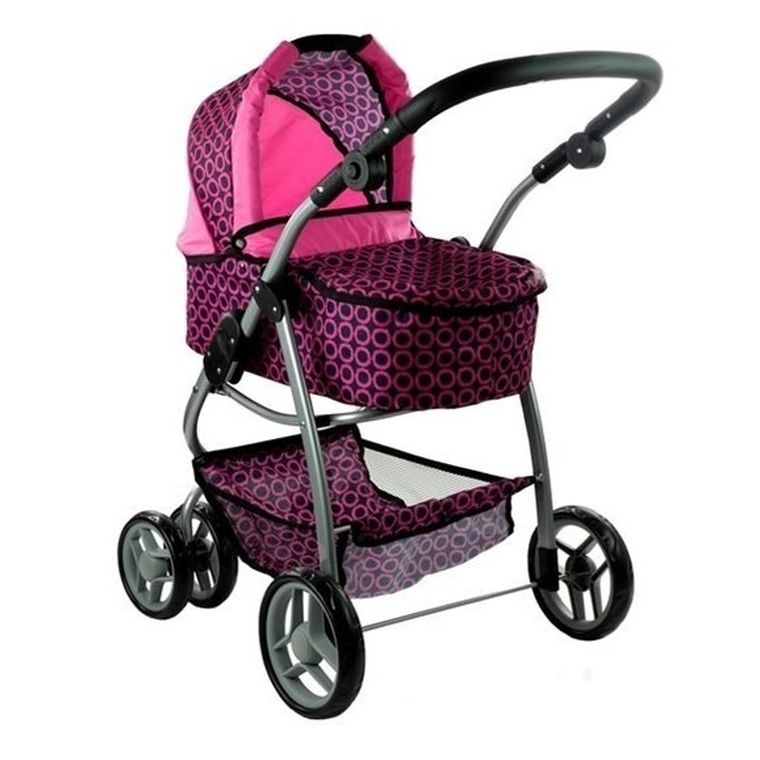 Alice, głęboki wózek dla lalek z funkcją spacerówki, 2w1