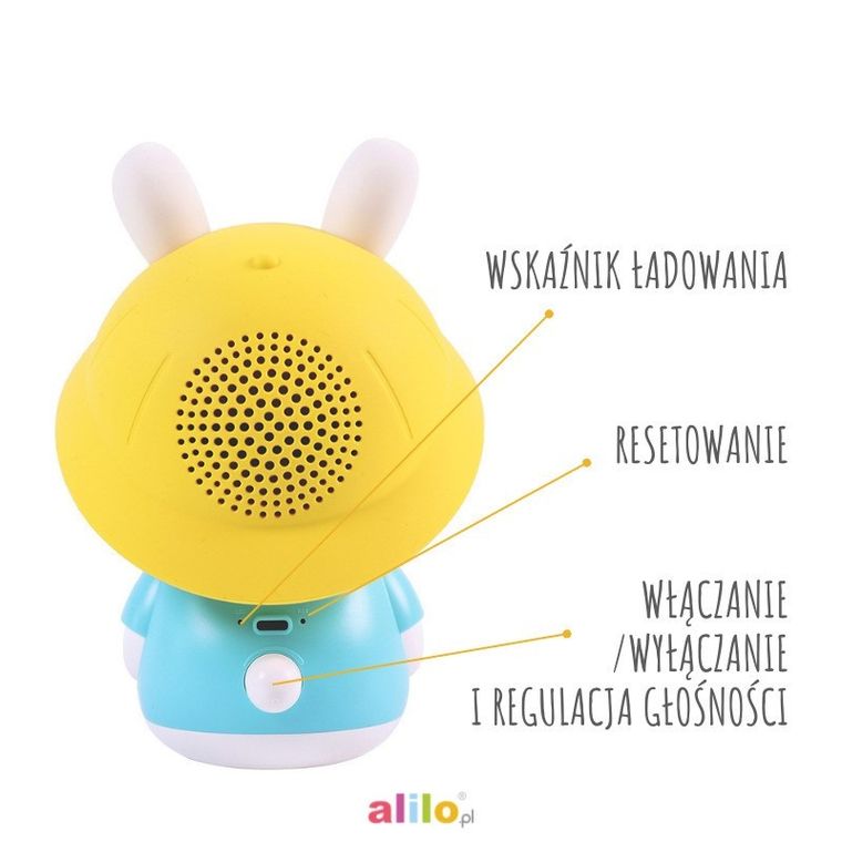 Alilo, Baby Bunny, G9S+, zabawka interaktywna, niebieska