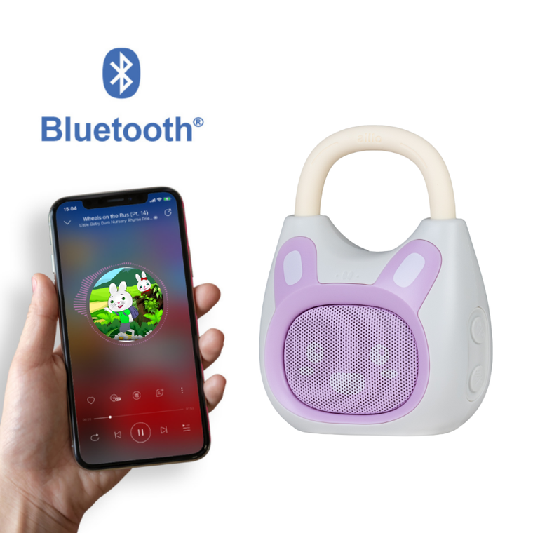 Alilo, Pocket Bunny K1, odtwarzacz MP3 z Bluetooth, fioletowy
