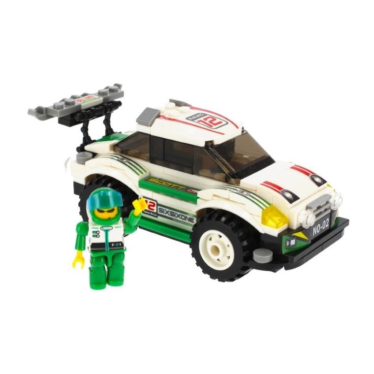 Alleblox, samochód wyścigowy, klocki konstrukcyjne, 173 elementów elementów