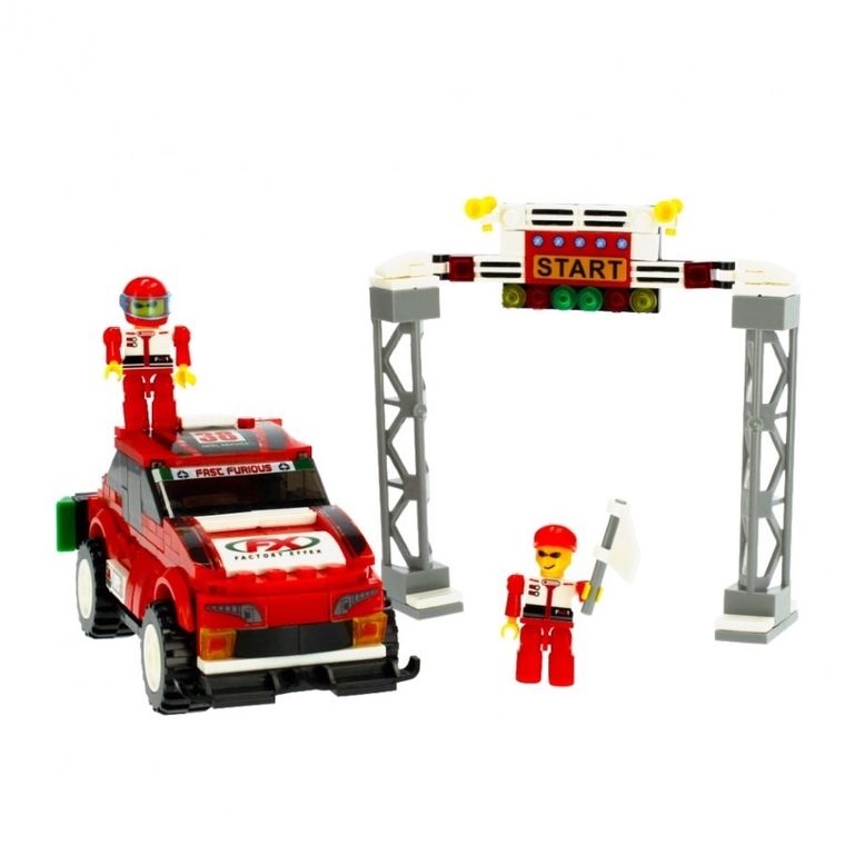 Alleblox, samochód wyścigowy, klocki konstrukcyjne, 255 elementów