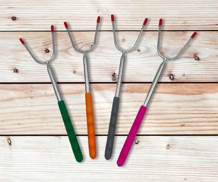 Alpenburg, widelec teleskopowy do ogniska pieczenia kiełbasek, 4 szt.