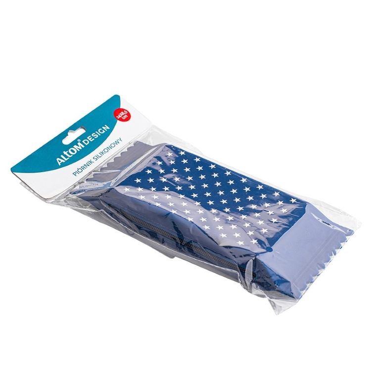 Altom Design, Easy Morning, piórnik, saszetka, silikonowy, granatowy, 24-8,5-4 cm