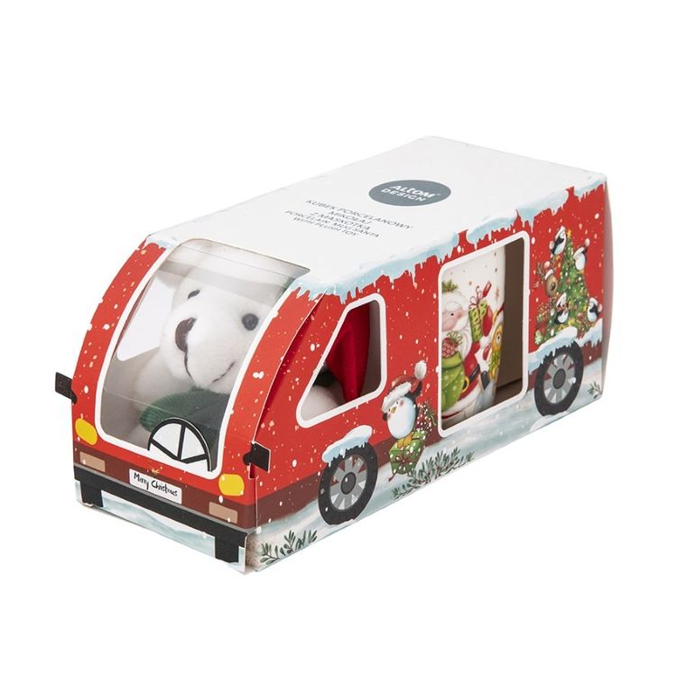 Altom Design, kubek Mikołaj nbc, 400 ml, z maskotką, color box