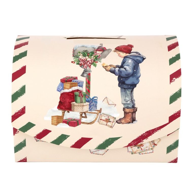 Altom Design, list do Mikołaja, kubek baryłka nbc, 350 ml, z listem i stempelkami