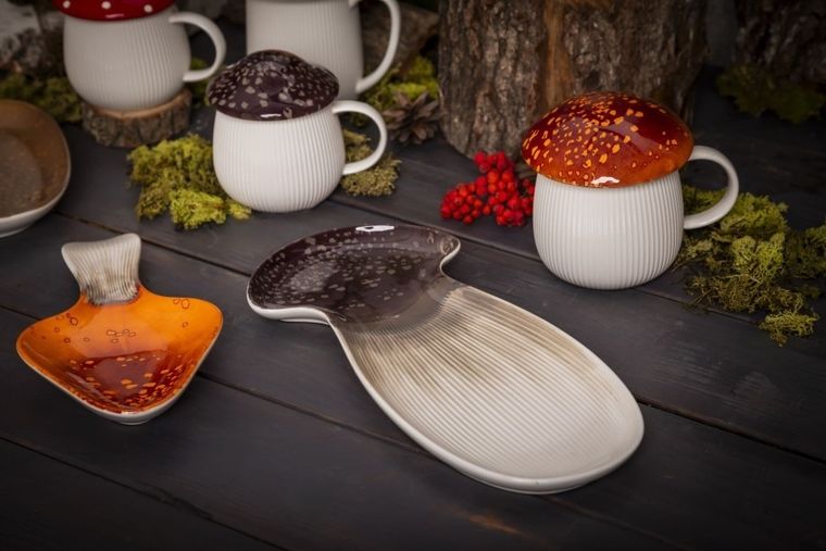 Altom Design, Pod kapeluszem, naczynie ceramiczne, grzybek, 23-11 cm