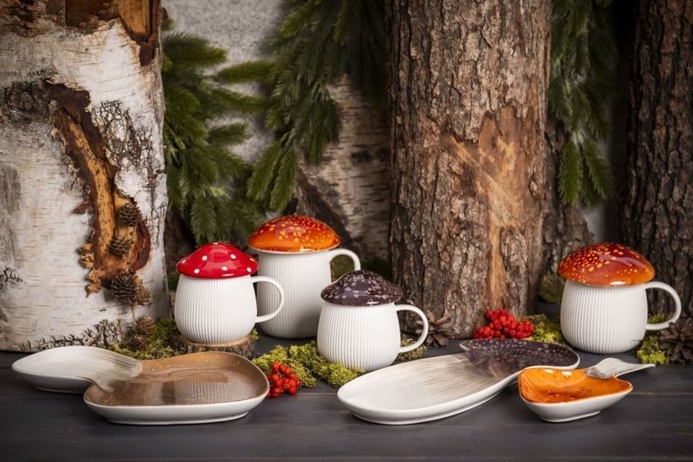 Altom Design, Pod kapeluszem, naczynie ceramiczne, grzybek, 32-22,5 cm