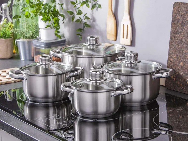 Altom Design, Vito, komplet garnków nierdzewnych, 8 elementów