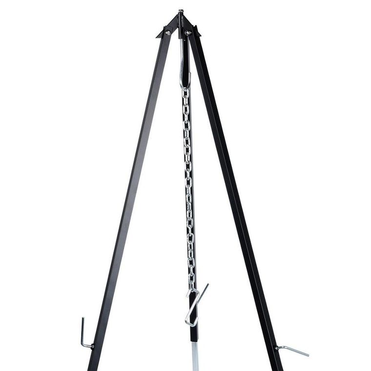 Ambiance, stojak na kociołek, ruszt grillowy, stalowy, regulowany trójnóg, 150 cm