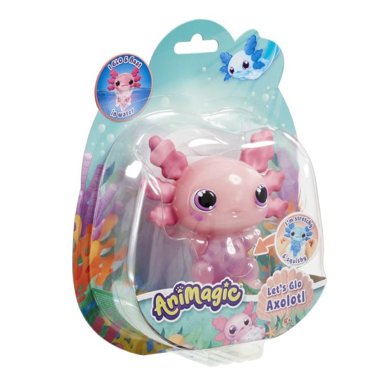 AniMagic, Let's Glo Axolotl, figurka interaktywna, różowa