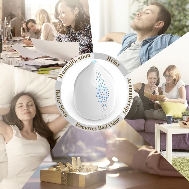 Anjou, nawilżacz powietrza, biały, 200 ml