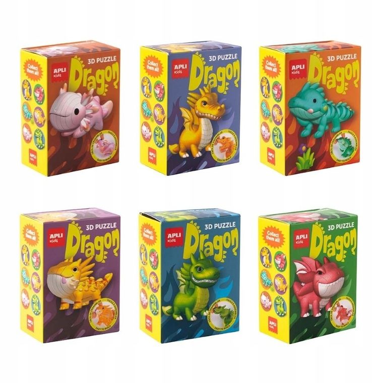 Apli Kids, Smoki, Różowy, puzzle 3D