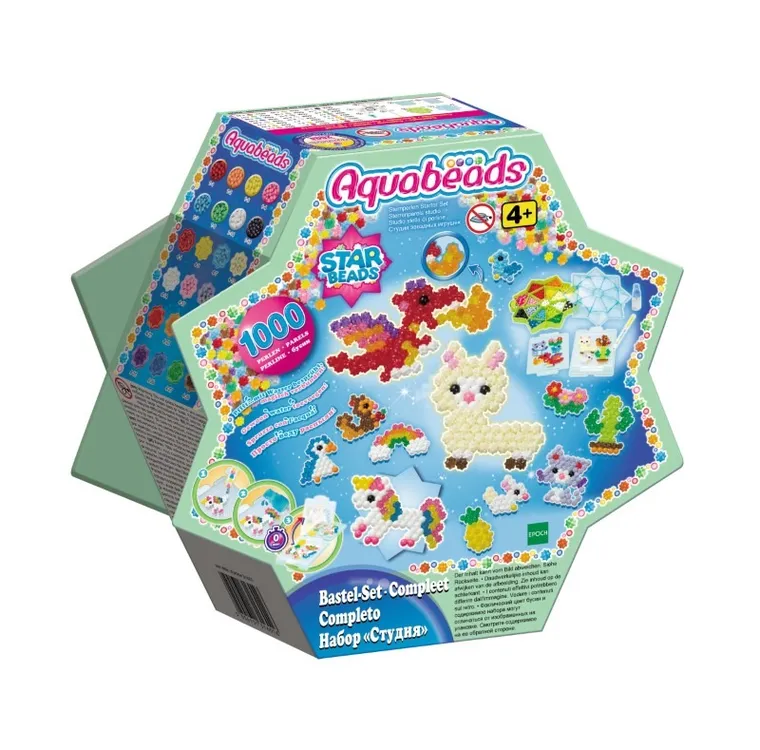 Aquabeads, Gwiazdki, koraliki wodne, zestaw startowy, 1000 elementów, 31601