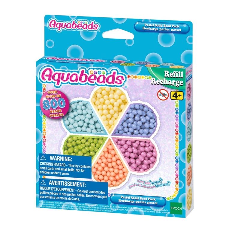 Aquabeads, Pastelowe koraliki podstawowe, zestaw uzupełniający, 31505
