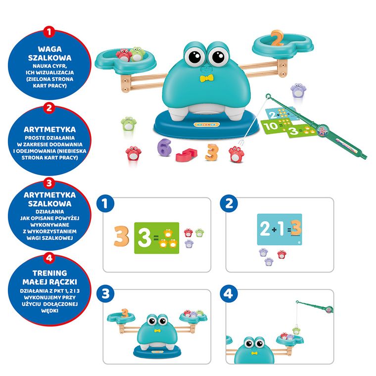 Askato, Genialny dzieciak, waga arytmetyczna krab z magnesami 4w1