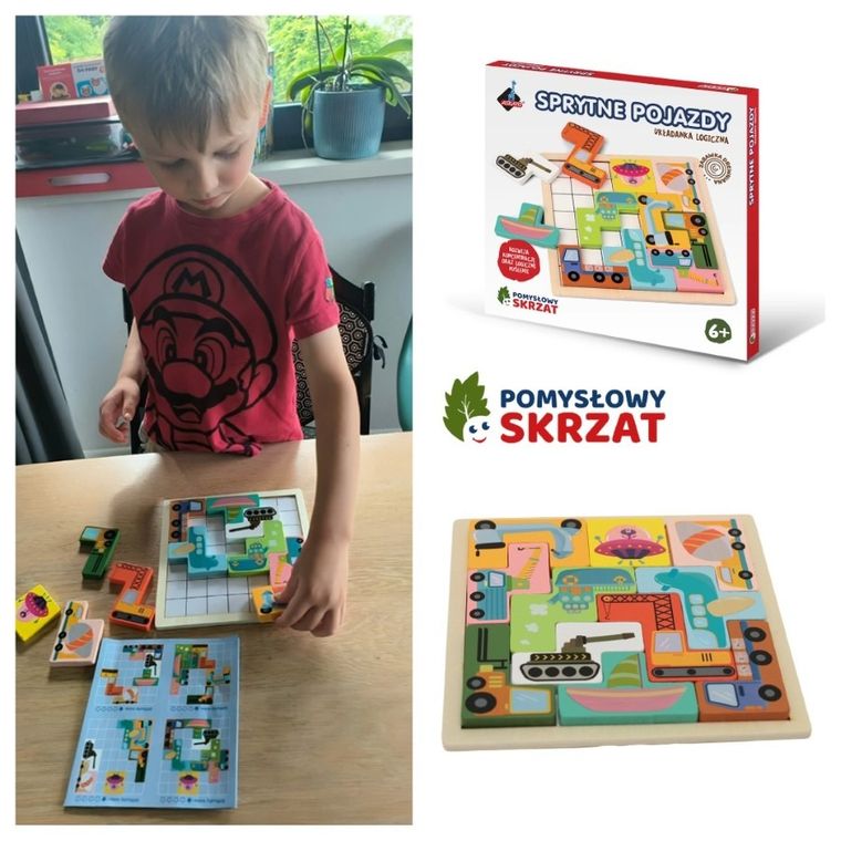 Askato, Pomysłowy skrzat, sprytne pojazdy, drewniana układanka