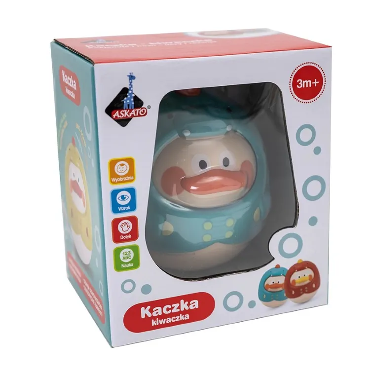 Askato, Wańka Wstańka, kaczka, ciemnozielona, 1 szt.