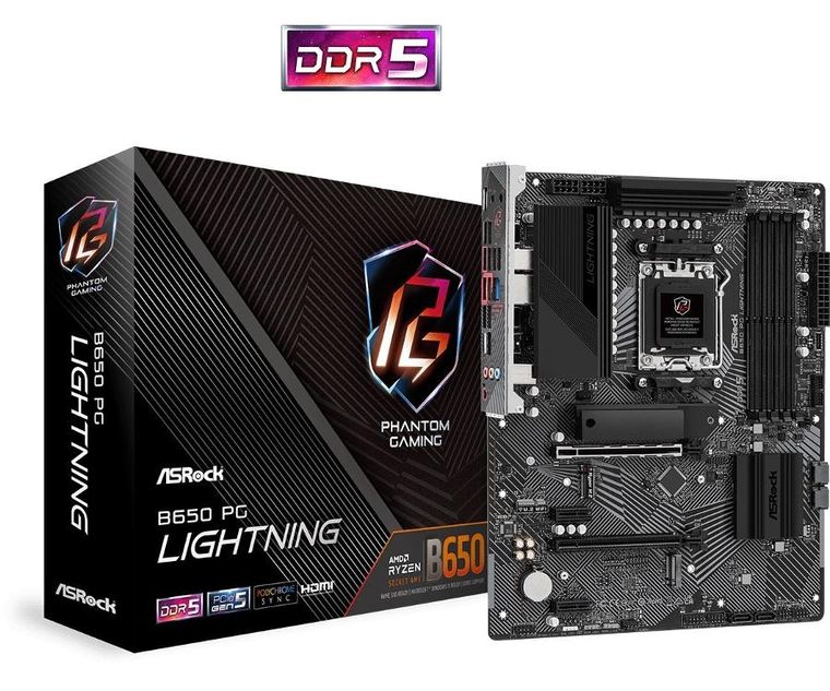 Asrock, płyta główna, B650 PG LIGHTNING AM5 4DDR5 HDMI M.2 ATX