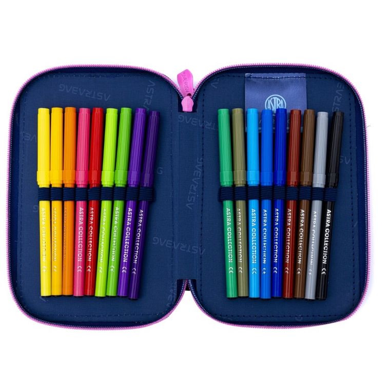 Astrabag, piórnik rozkładany, potrójny, z wyposażeniem, Sweet Koala