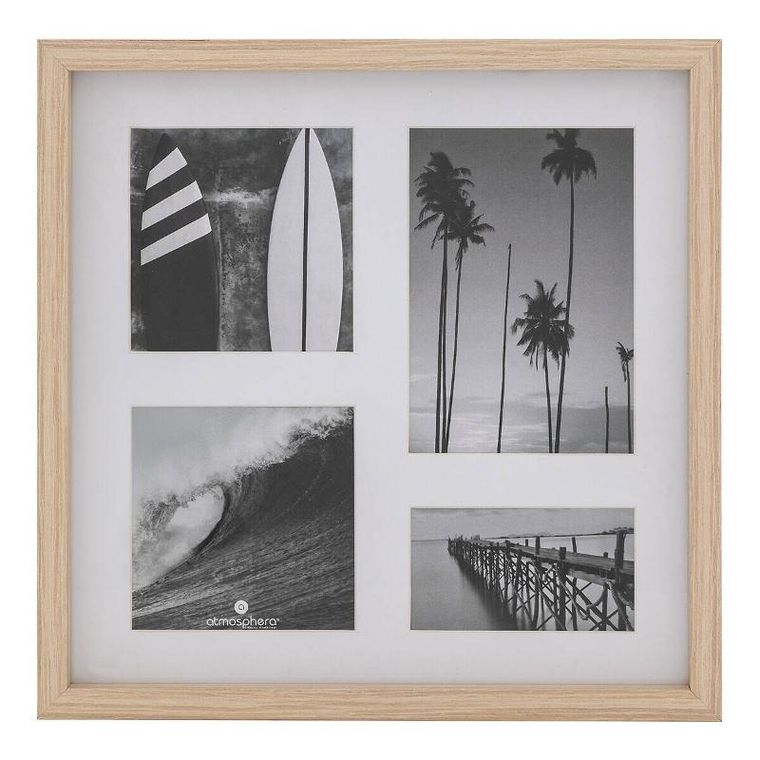 Atmosphera, Erin, zestaw ramek na zdjęcia, kolor dębowy, 5 ramek różnej wielkości
