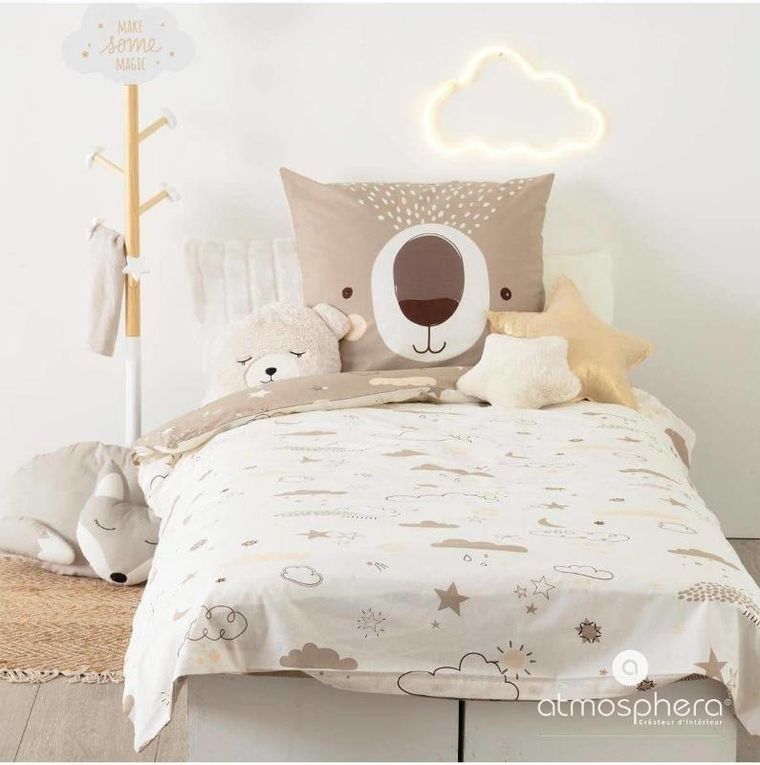 Atmosphera for kids, Bear, 2-częściowy komplet pościeli, 140-200 cm, miś
