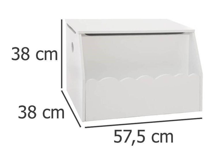 Atmosphera for kids, regał ze schowkiem na zabawki, biały