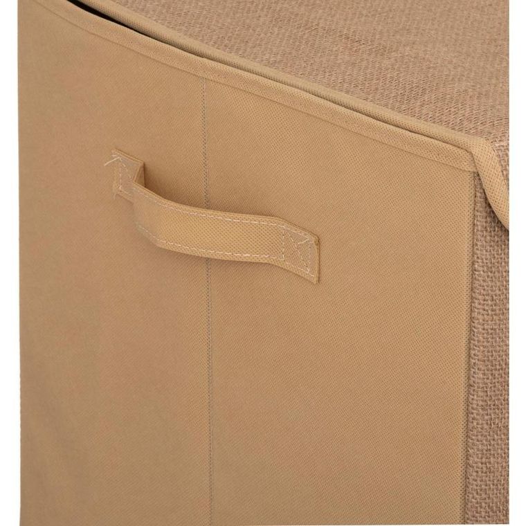 Atmosphera for kids, skrzynia do przechowywania zabawek, jutowa, 57-36-36 cm