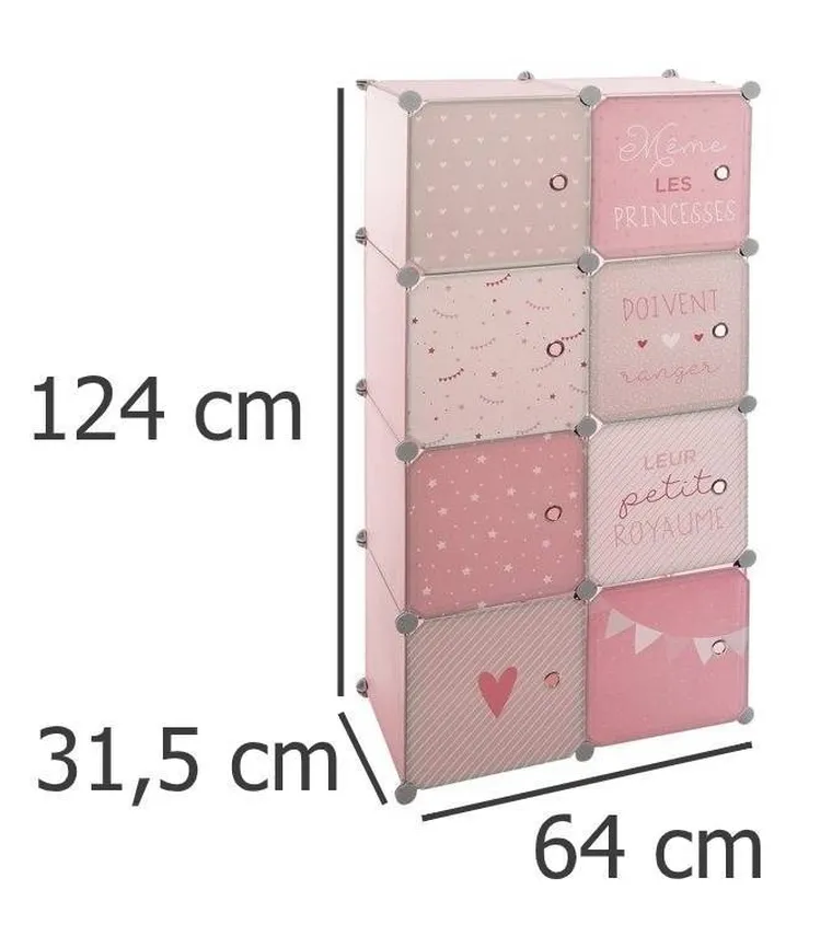 Atmosphera for kids, szafa do pokoju dziecięcego, 64-31-124 cm