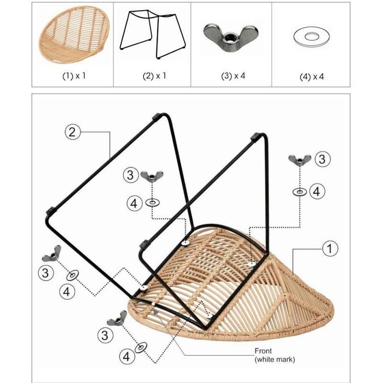 Atmosphera, krzesło wypoczynkowe, Laora, rattanowe