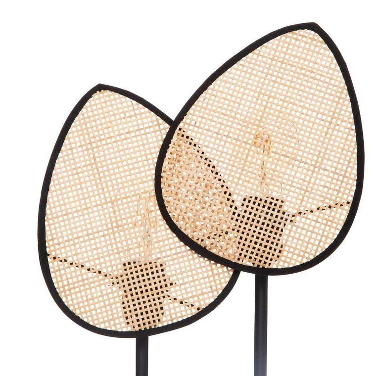 Atmosphera, lampa dekoracyjna, Olme, rattanowa plecionka, wys. 44 cm