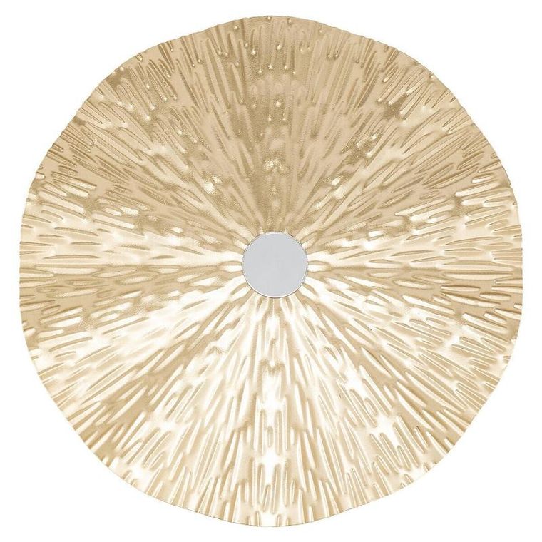 Atmosphera, Leslie, metalowe dekoracje ścienne, złote, 3 szt.