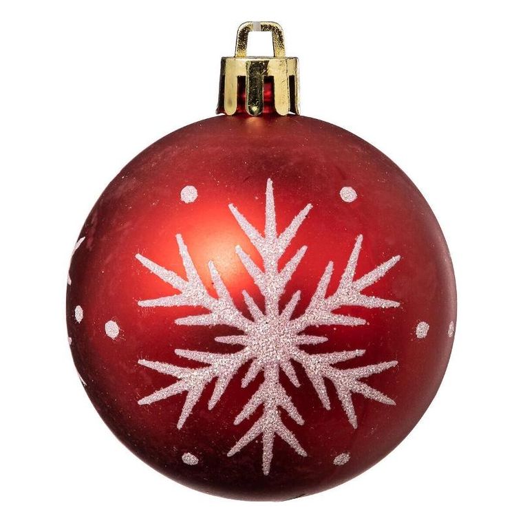 Atmosphera, zestaw bombek w brokatowe wzory, 6 cm