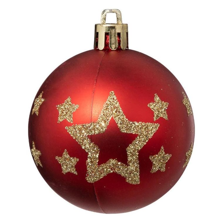 Atmosphera, zestaw bombek w brokatowe wzory, 6 cm