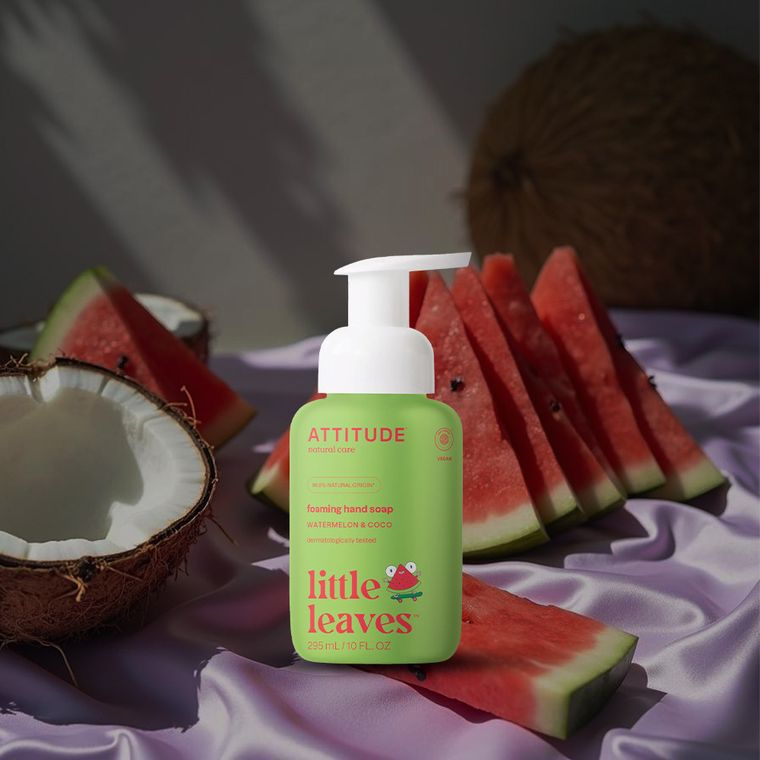 Attitude, Little Ones, Arbuz i Kokos, mydło w piance do rąk dla dzieci, 295 ml
