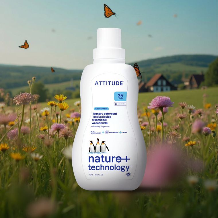 Attitude, płyn do prania, kwiaty polne, Wildflowers 35 prań, 1050 ml