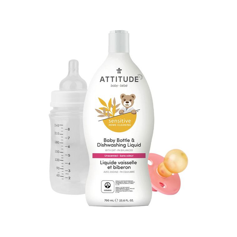 Attitude, Sensitive Skin Baby, naturalny płyn do mycia butelek i naczyń dla niemowląt, 700 ml