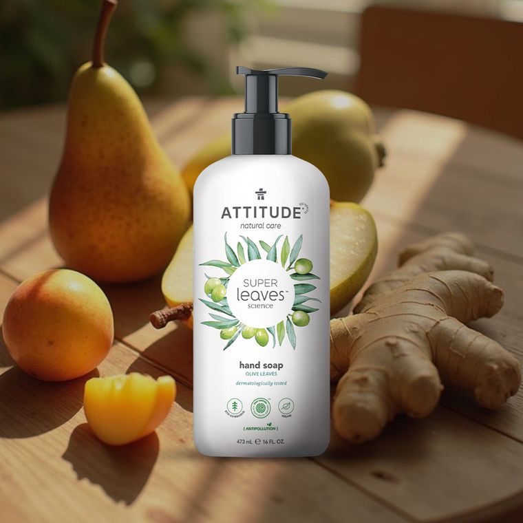 Attitude, Super Leaves, mydło do rąk, liście oliwki, 473 ml