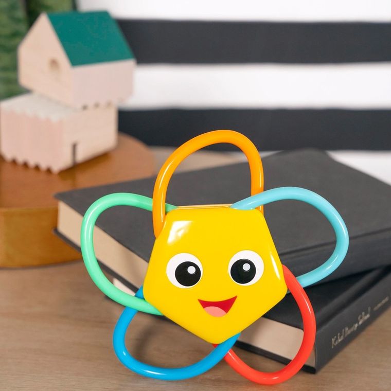 Baby Einstein, Soothing Star, gryzak z grzechotką bez BPA, 0m+
