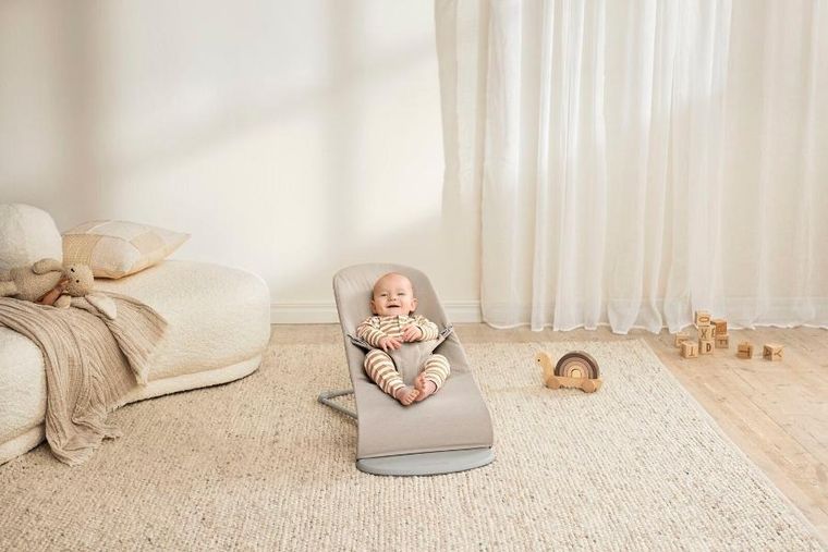 BabyBjörn, Bliss Woven, leżaczek bujaczek, melanżowy beżowy